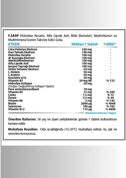 F. Sarp Takviye Gıda indirimleri