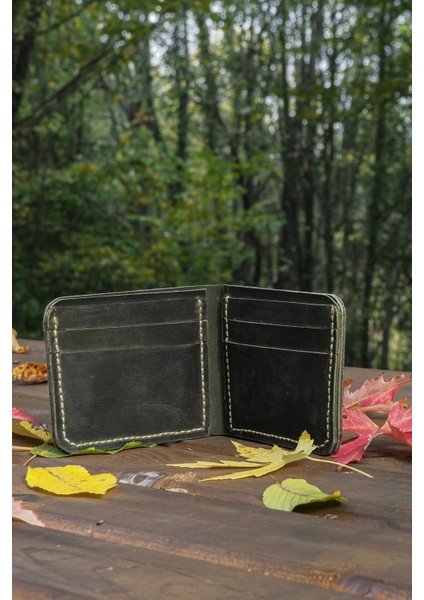 Deri Erkek Modern Cüzdan - Hakiki Dana Derisi - El Işçiliği modelleri