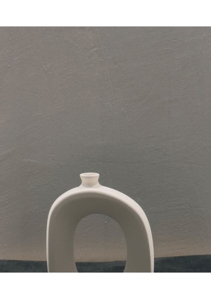Modern Seramik Dekoratif Vazo – 18X13 cm Oval Minimalist Tasarım modelleri