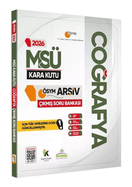 2026 Msü Coğrafya Kara Kutu Ösym Çıkmış Soru Bankası Dijital Çözümlü