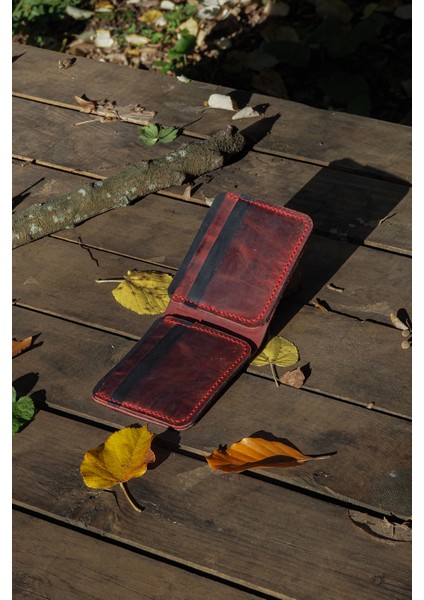 Deri Erkek Modern Cüzdan - Hakiki Dana Derisi - El Işçiliği modelleri