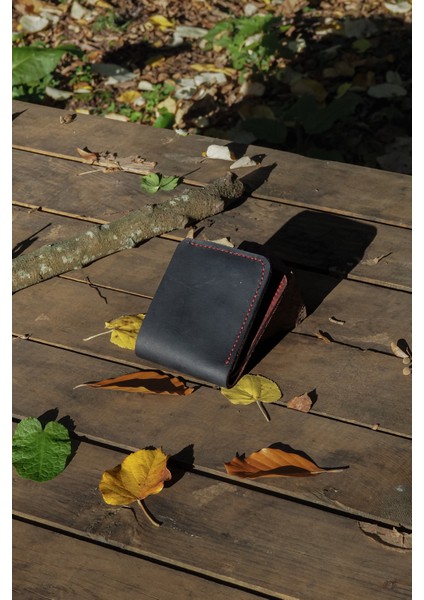 Deri Erkek Modern Cüzdan - Hakiki Dana Derisi - El Işçiliği indirimleri