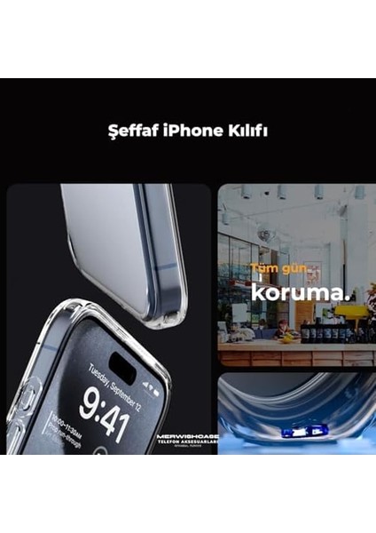 Apple Iphone 16 Pro Max Kılıf Sararmaz 2mm Şeffaf Silikon - Şeffaf modelleri