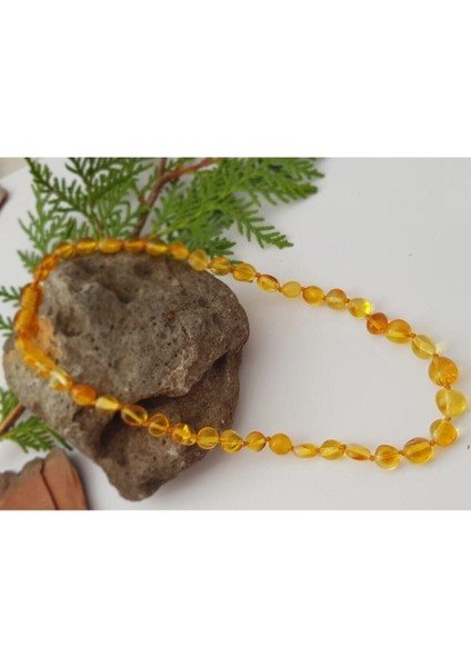 Damla Karamel Rengi Bebek Kolye