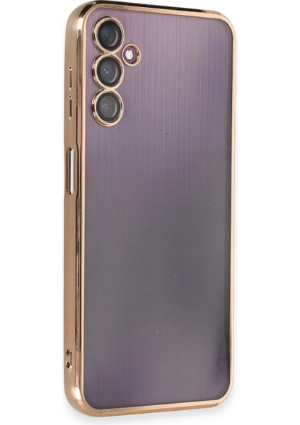 Samsung Galaxy A14 4g Kılıf Lensli Silikon - Gold
