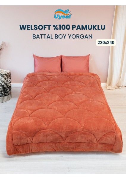 Welsoft Akfil Midye Desen Battal Boy Yorgan