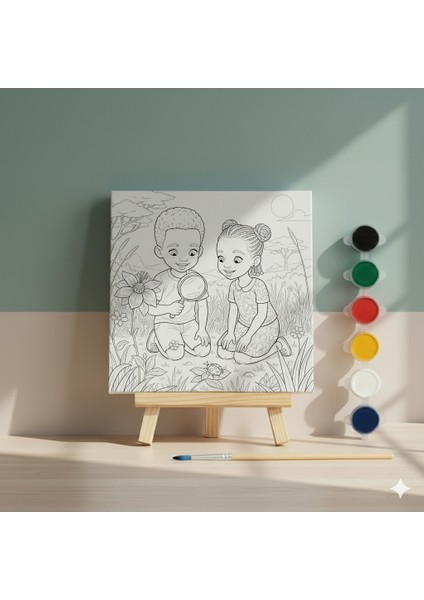 Çocuklar Için Doğa ve Bitki Keşfi Doğa Gözlem Macerası Sanat ve Bilim Tuval Boyama Seti fiyatları