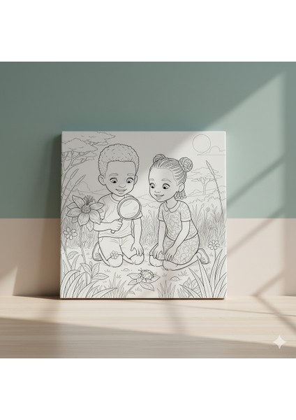 Çocuklar Için Doğa ve Bitki Keşfi Doğa Gözlem Macerası Sanat ve Bilim Tuval Boyama Seti modelleri