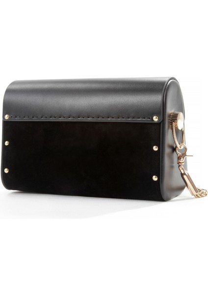 Liora Siyah Süet Çapraz Zincir Askılı Günlük Abiye Gerçek Deri Kadın El ve Omuz Çantası fırsatları