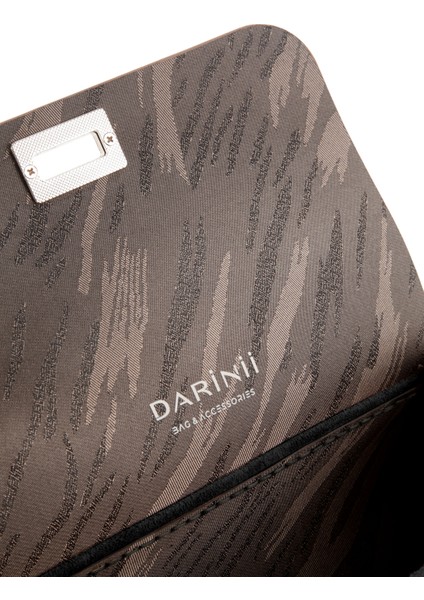 Liora Siyah Süet Çapraz Zincir Askılı Günlük Abiye Gerçek Deri Kadın El ve Omuz Çantası