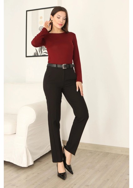 Cep Detaylı Kemerli Pantolon 6210-SIYAH fiyatları