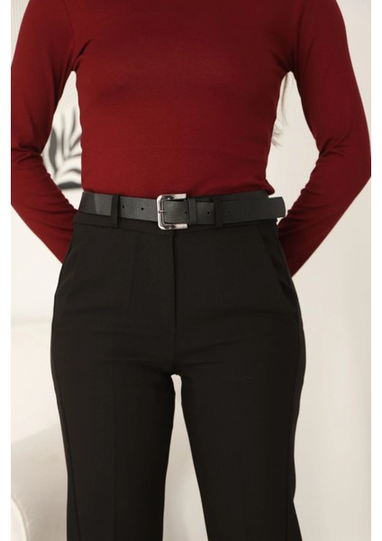 Cep Detaylı Kemerli Pantolon 6210-SIYAH fırsatları