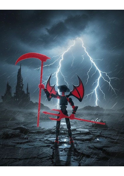 Dummy 13 Devil Tüm Eklemleri Hareketli Aksiyon Figürü Oyuncak (Aksesuar Seti Hediye)