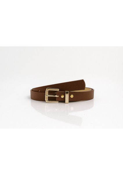 Kadın Taba Suni Deri Kemer - Altın Tokalı Şık Kemer fiyatları