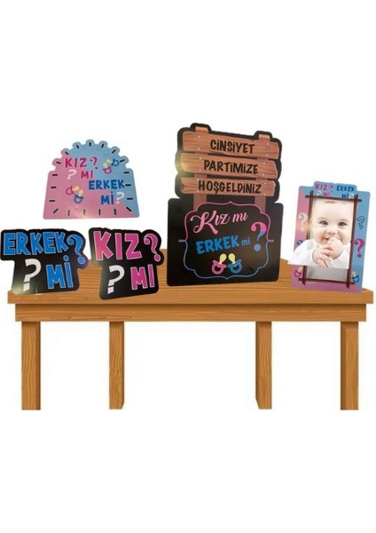 Cinsiyet Parti Konsept Seti 5 Parça