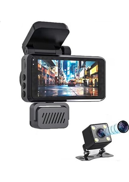 3 Kameralı Araç Kamerası Wifi / App /1080P Fhd/ 170° Ultra Geniş Açı/gece Görüş/ G-Sensörü fiyatları