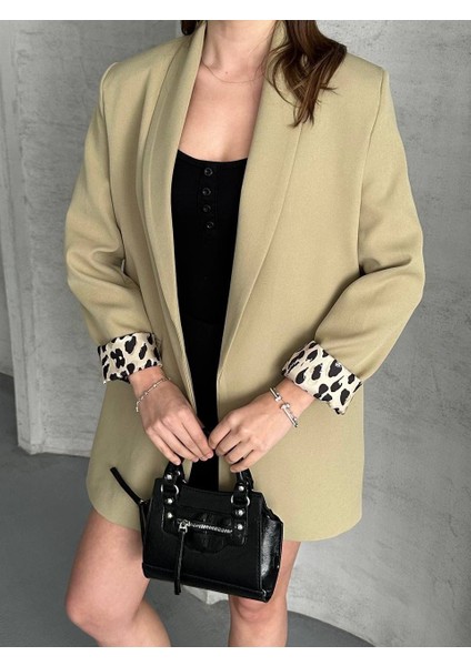 Leopar Astarlı Blazer Ceket fiyatları