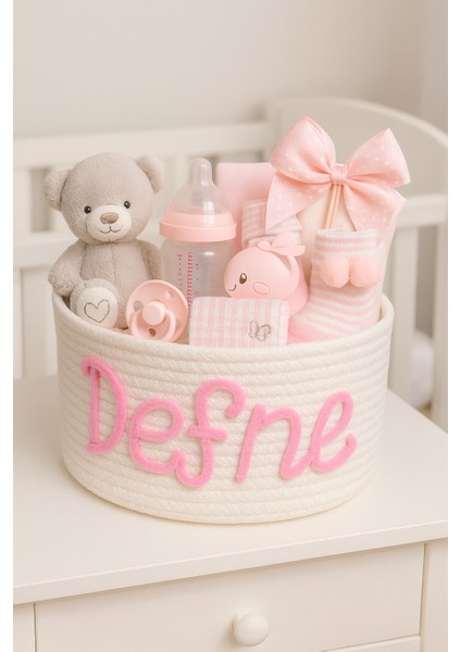 Kişiye Isme Özel Bebek Hediye Sepeti Isimli Sepet