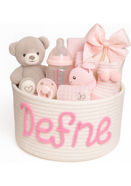 Kişiye Isme Özel Bebek Hediye Sepeti Isimli Sepet modelleri