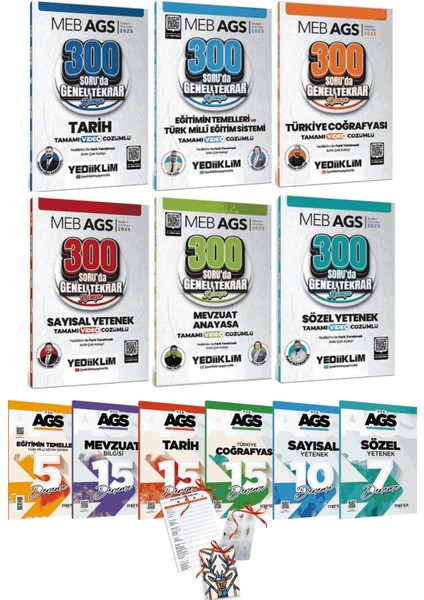 2026 Meb Ags 6lı Ags Genel Tekrar Kampı Tüm Branşlar ve 6lı Ags Branş Deneme Seti Toplam 15 Parça