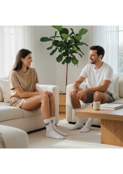 Gost Liria - Sloganlı Ribanalı Tenis Çorap 3 Lü