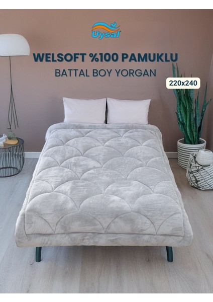 Welsoft Akfil Midye Desen Battal Boy Yorgan