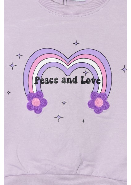 Kız Çocuk Kışlık 6 - 9 Yaş Gökkuşağı Baskılı Içi Polarlı Yumuşak Takım - 6264360 fiyatları