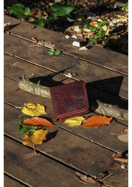 Deri Dikey Klasik Erkek Cüzdan - Hakiki Dana Derisi - El Işçiliği fırsatları