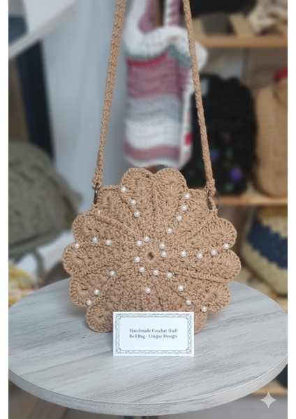 El Yapımı Istiridye Model Incı Detaylı Kadın Kol ve Omuz Çantası fiyatları