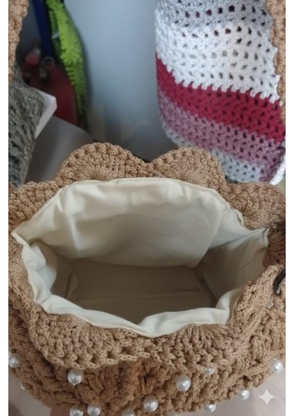 El Yapımı Istiridye Model Incı Detaylı Kadın Kol ve Omuz Çantası indirimleri