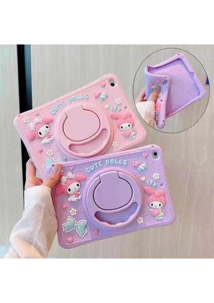 Honor Pad X8 Pro 11.5 Inç Uyumlu Cute Dolls Askılı Standlı Tablet Kılıfı+Tablet Kalemi