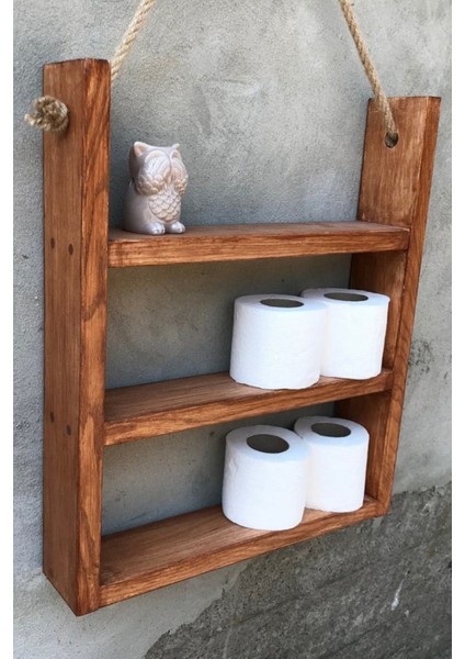 Yeşil Ahşap Banyo Rafı, Rustik ve El Yapımı Düzenleyici, Şık ve Doğal Tasarım