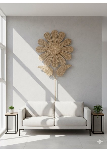 Rattan Duvar Dekoru Papatya