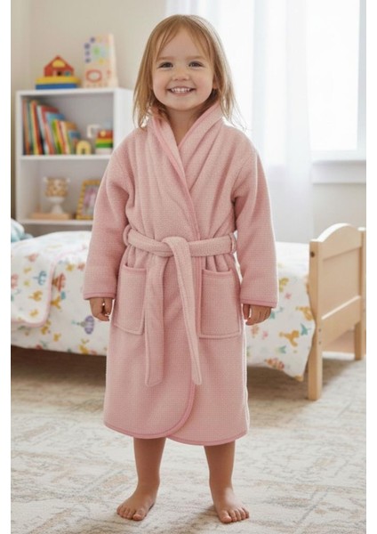 Tavşan Kulaklı Kız Erkek Çocuk Bornozu Lupi Pembe fiyatları