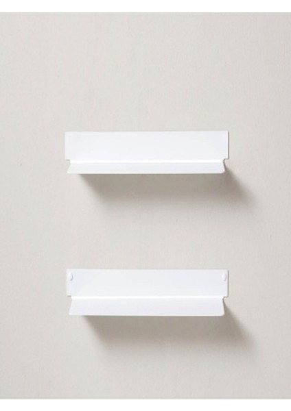 Beyaz 2'li Metal Duvar Rafı, 45X10CM, Şık ve Fonksiyonel Banyo Dekoru. indirimleri