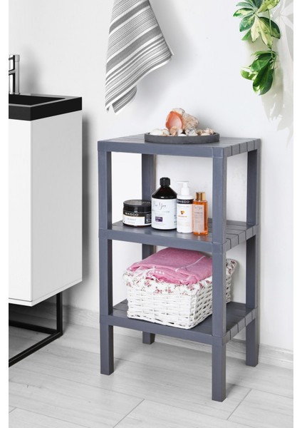 3 Katlı Ant Griplastik Dekoratif Banyo ve Saklama Düzenleyici