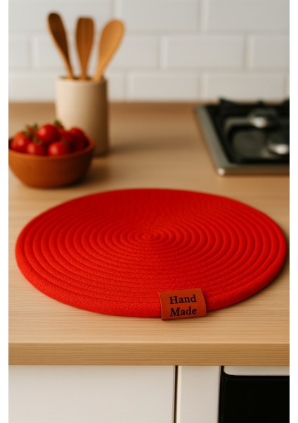 6'lı Jut Supla Amerikan Servis Takımı – %100 Pamuk, El Yapımı, Kaymaz Yuvarlak Tabak Altlığı modelleri