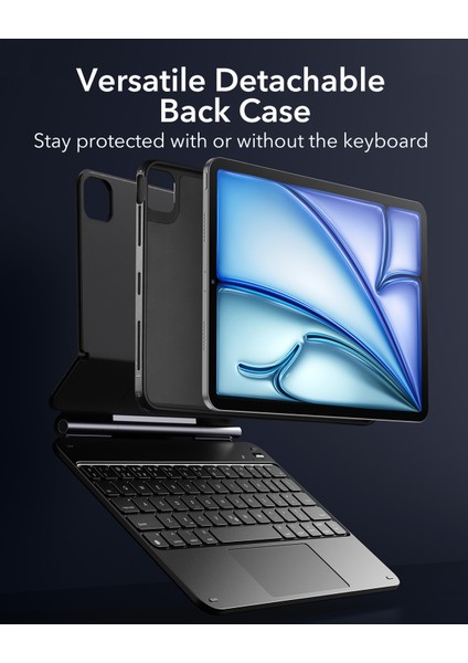 iPad Air 11 (M2/m3) Rebound 360 Manyetik Klavyeli Kılıf Siyah modelleri