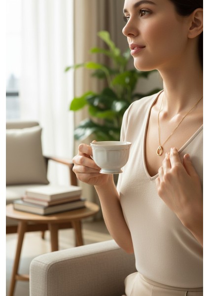 Damla Figürlü Zirkon Tektaşlı 14 Ayar Altın Kolye indirimleri