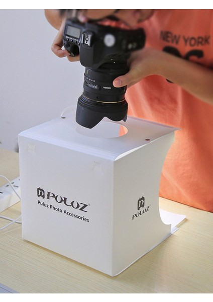 Puluz 2 Adet LED Şerit Işıklı 23X24CM 6 Fonlu Fotograf Ürün Çekim Çadırı Kutusu Light Box fiyatları
