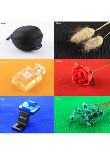 Puluz 2 Adet LED Şerit Işıklı 23X24CM 6 Fonlu Fotograf Ürün Çekim Çadırı Kutusu Light Box modelleri