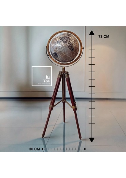 Chambers Tripod Ayaklı Dünya Küresi 73 cm – Dekoratif Büyük Boy Ayaklı Küre Ofis Hediyesi Unutulmaz