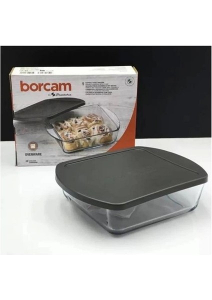 Gri Kapaklı Kare Borcam 3200CC