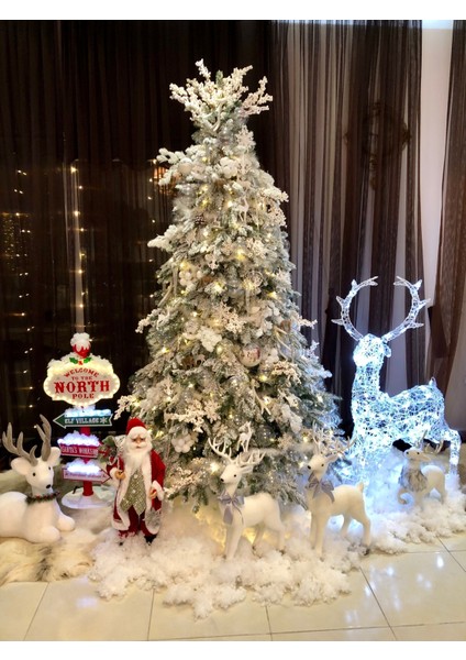 1 Adet Ithal Lüks Karlı Yılbaşı Ağacı 230 cm