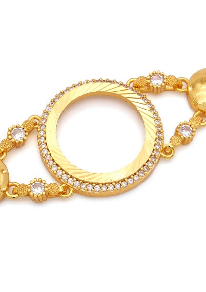 altın kaplama zirkon taşlı çeyrek çerçeveli bileklik blk-1202 fiyatları