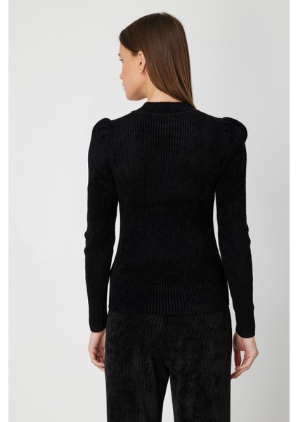 Transparan Detaylı Kadife Bluz 60415-26K fırsatları