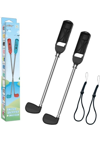 Nintendo Switch Uyumlu Siyah Golf Kulübü Aksesuar Seti – 2’li Joy-Con Spor Oyun Aparatı fiyatları