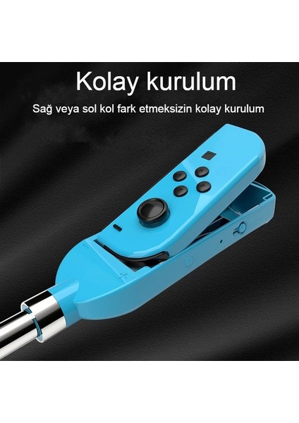 Nintendo Switch Uyumlu Siyah Golf Kulübü Aksesuar Seti – 2’li Joy-Con Spor Oyun Aparatı