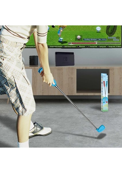 Nintendo Switch Uyumlu Siyah Golf Kulübü Aksesuar Seti – 2’li Joy-Con Spor Oyun Aparatı