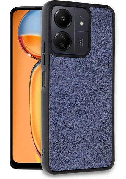 OMR02 Xiaomi Redmi 13C Kılıf Aras Deri Kapak - Lacivert fiyatları